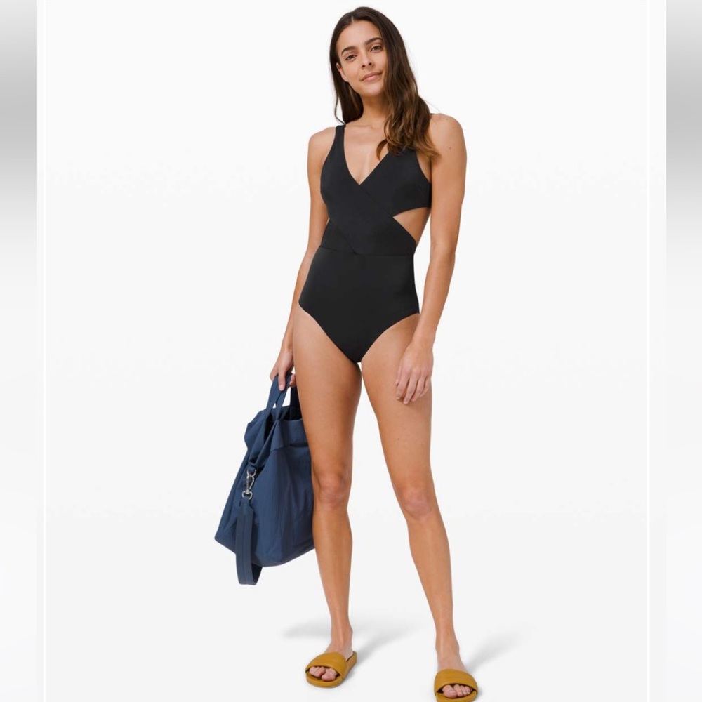 Lululemon black all that glimmers one piece swimsuit - Picture 2 of 9
